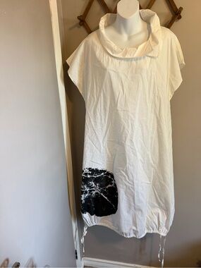 Igor Dobranić 'ARIA' Cotton Lagenlook Graphic Tunic Dress – Size Large